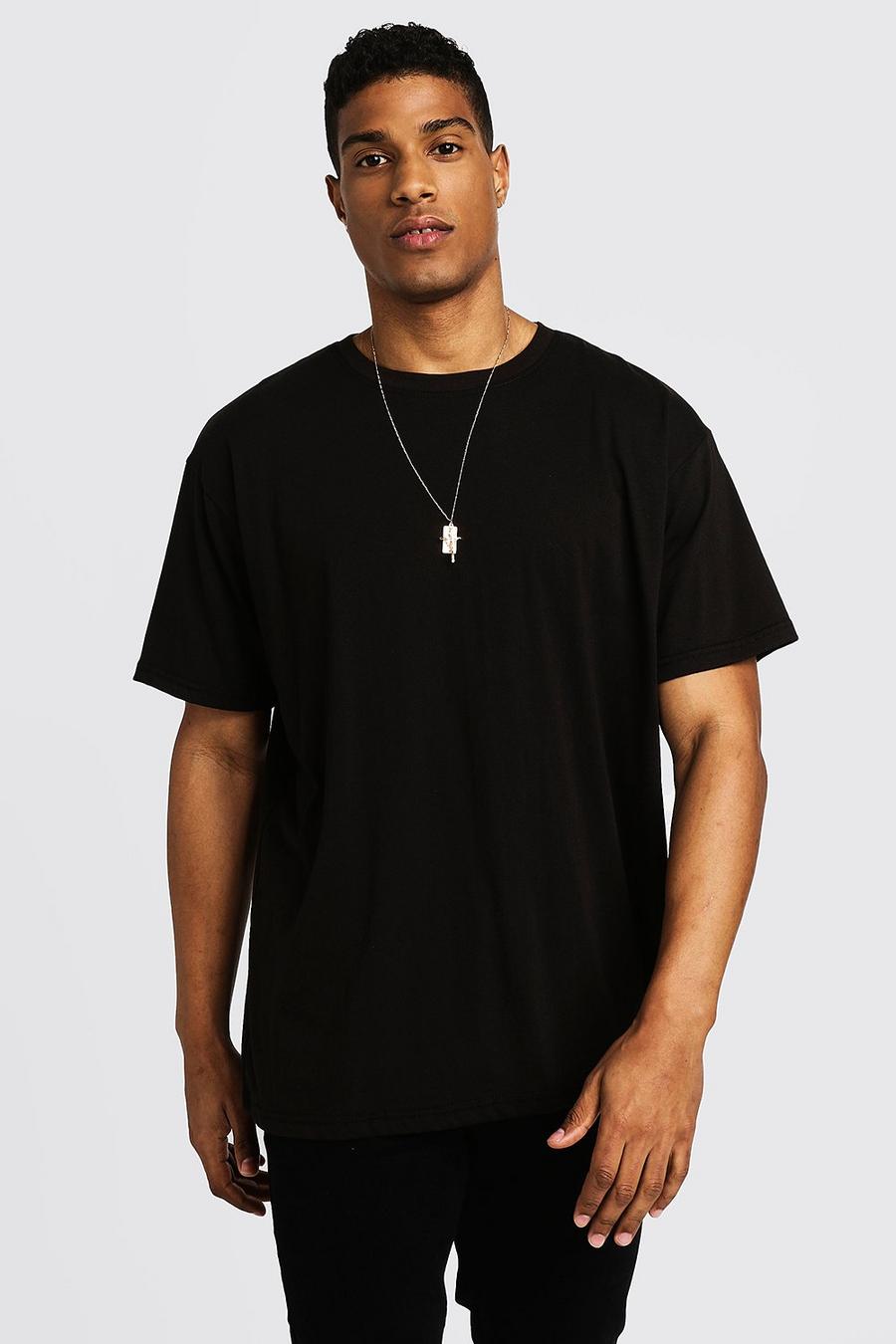 Camiseta básica holgada, Negro image number 1