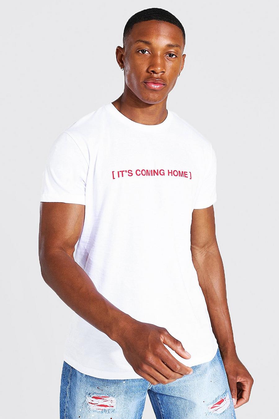 Camiseta con estampado “It’s Coming Home”, Blanco image number 1