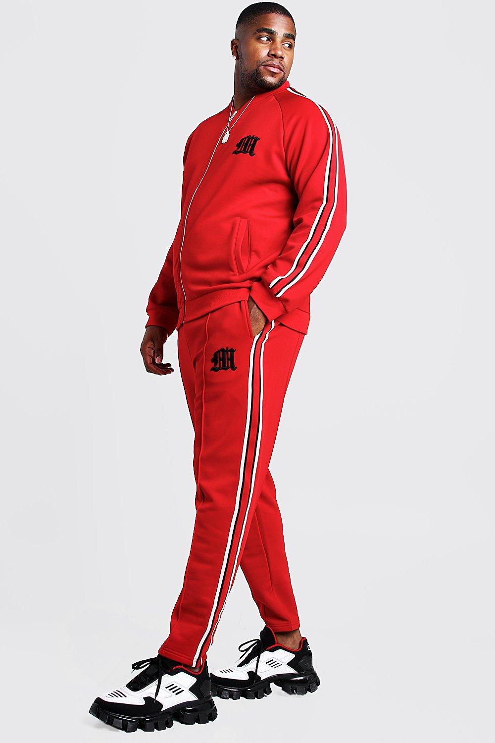 red boohoo tracksuit