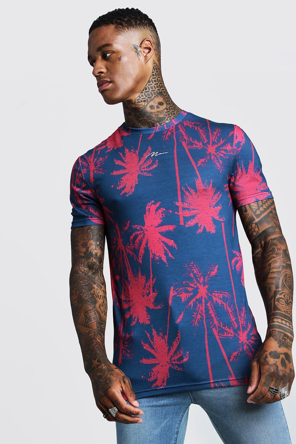 red palm tree shirt