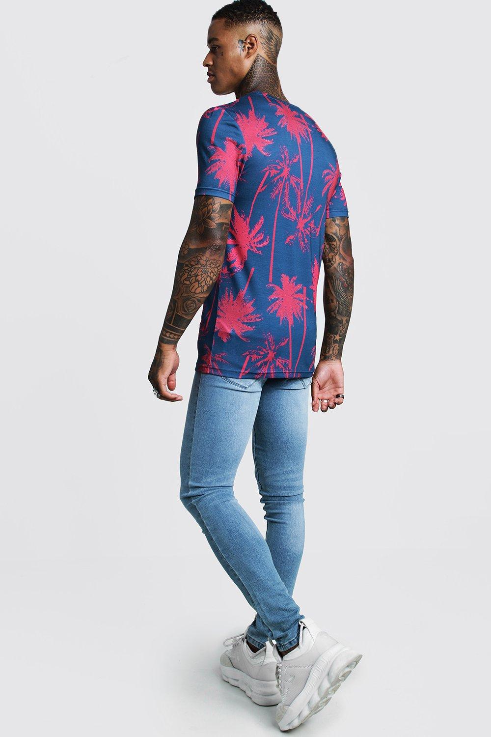 red palm tree shirt