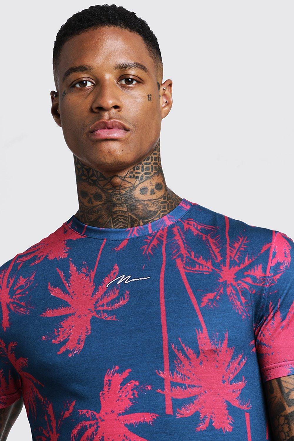 red palm tree shirt