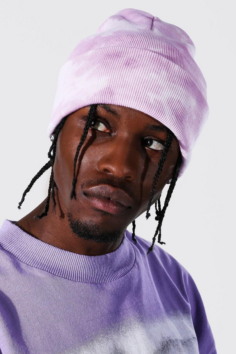 Purple All Over Washed Beanie image number 1