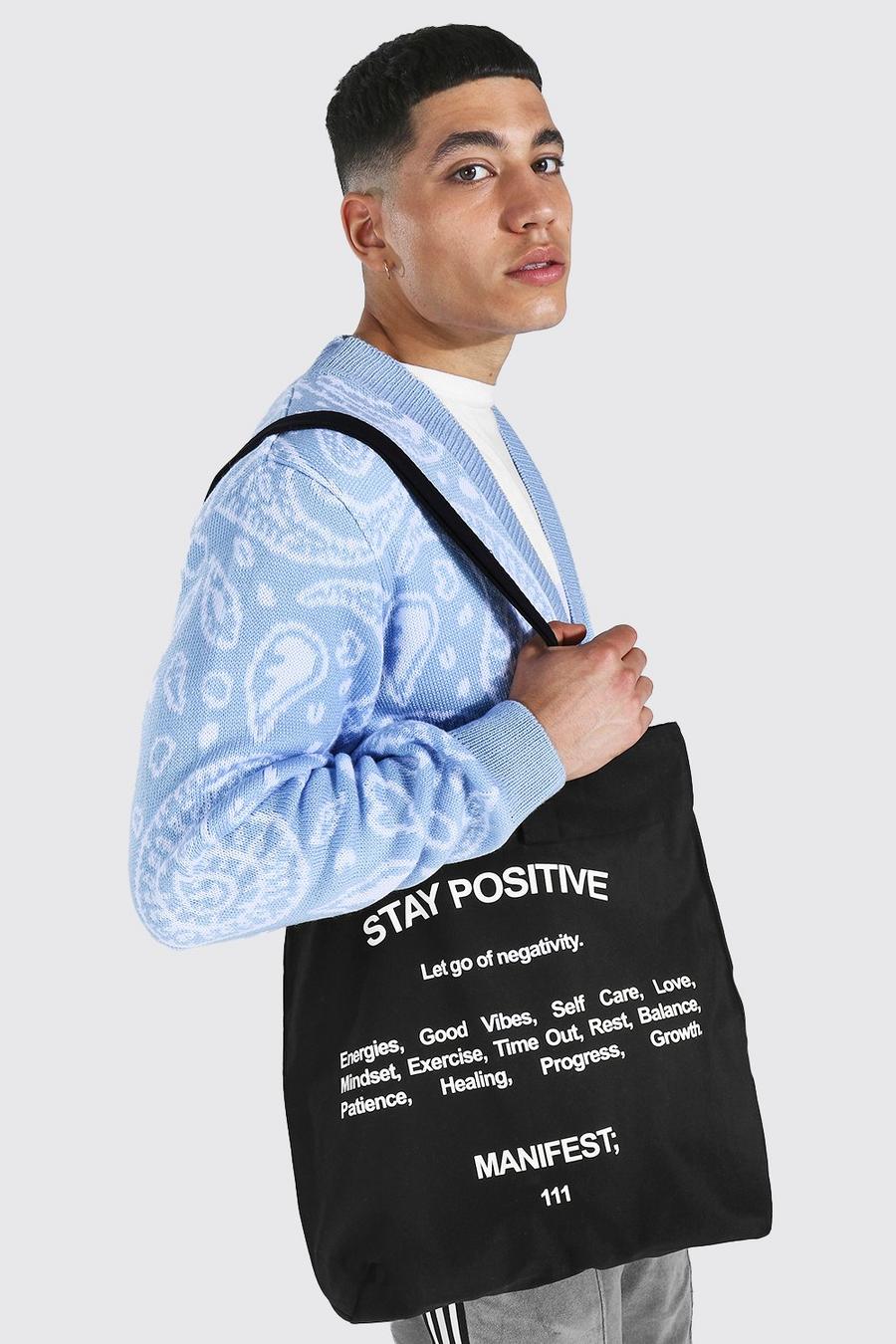 Tote Bag mit Stay Positive-Slogan image number 1