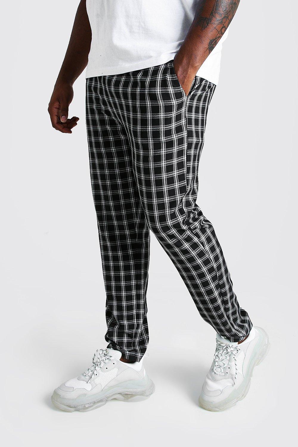 skinny check joggers