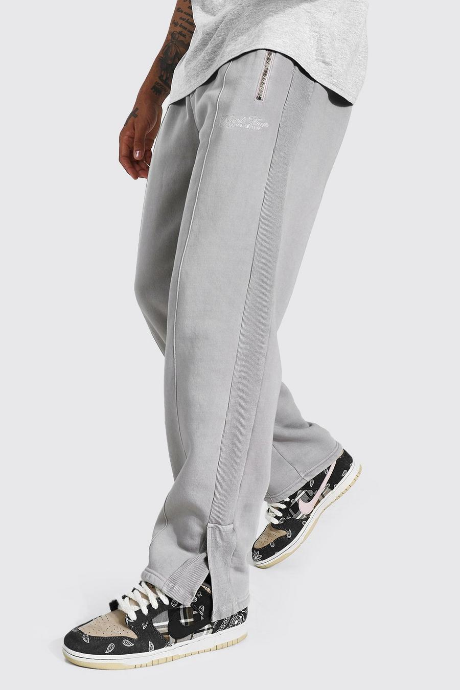 Beige Relaxed Official Man Jogger With Split Hem image number 1