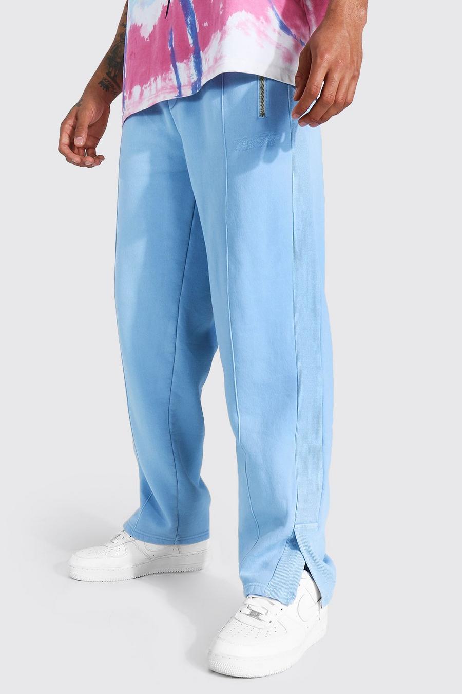 Dusty blue Relaxed Official Man Jogger With Split Hem image number 1