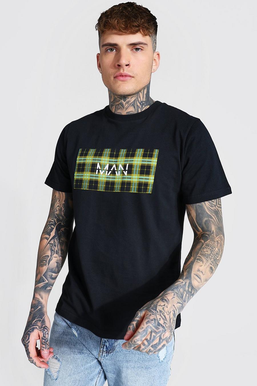 T-shirt Original MAN con riquadro a quadri, Nero image number 1