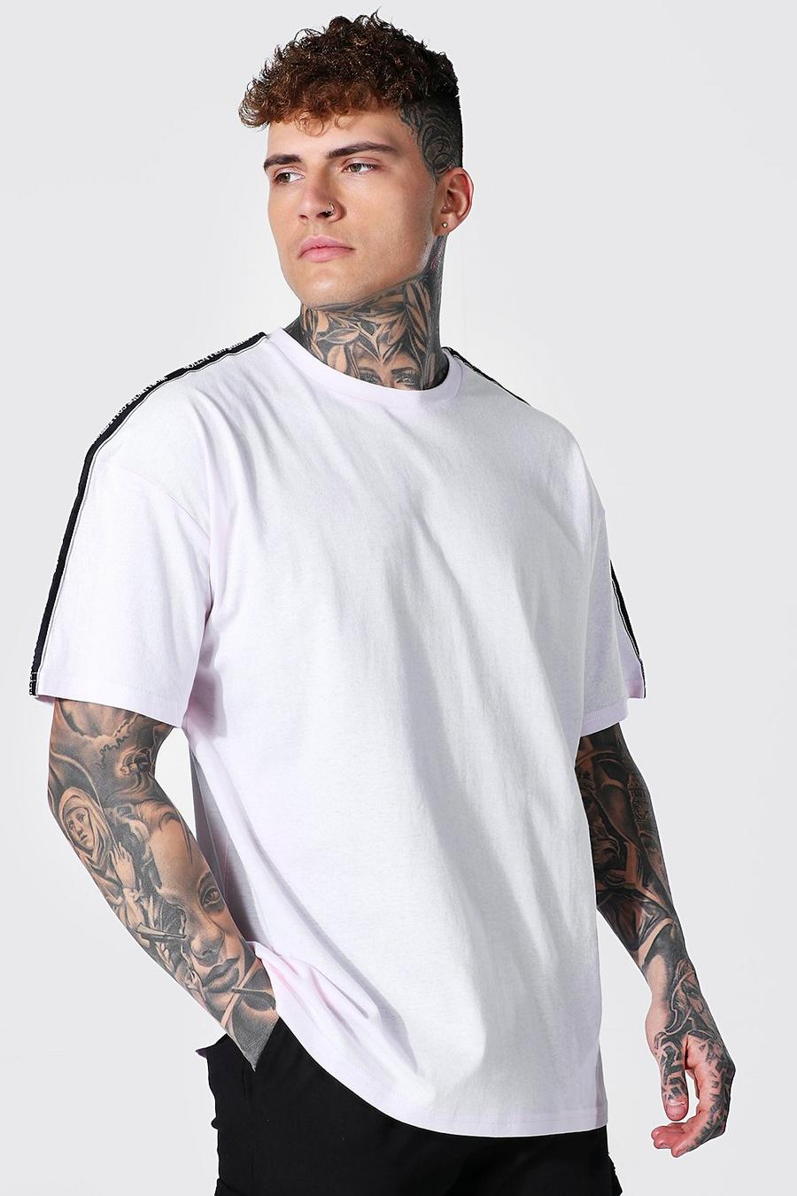 T-shirt oversize con fascia sulle maniche Worldwide, Rosa image number 1