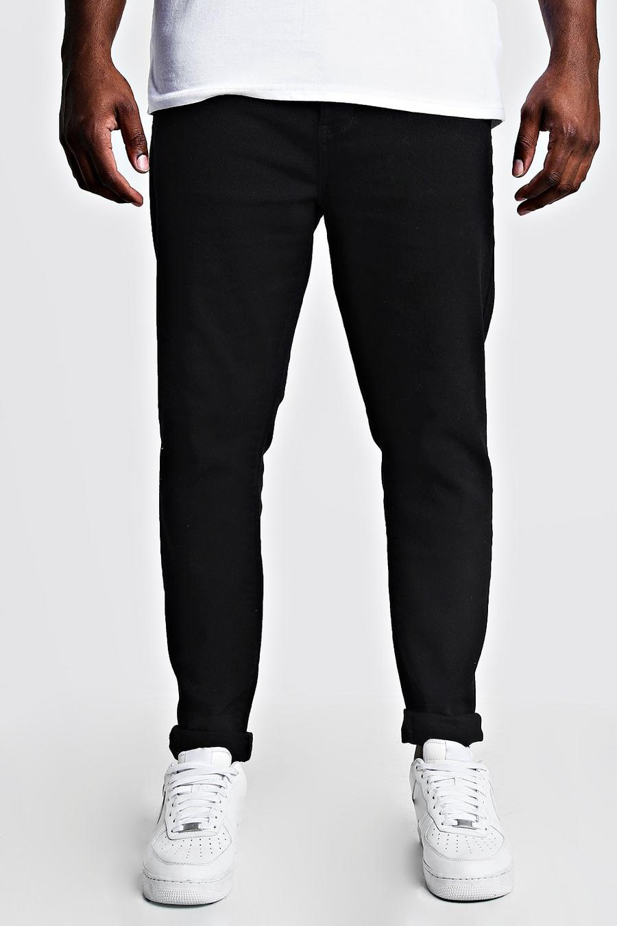 Zwart Plus Size Skinny Fit Spijkerbroek image number 1