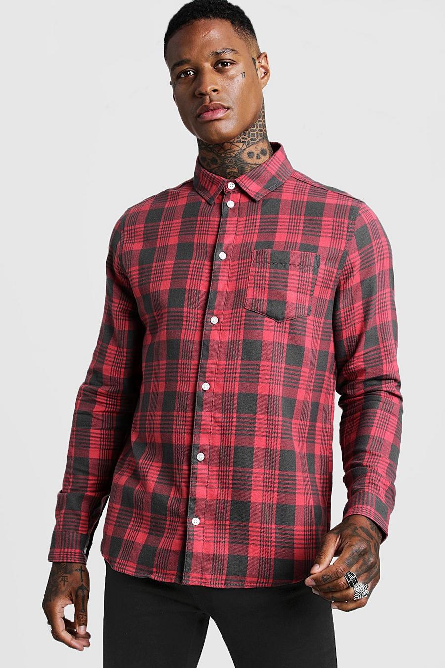Brushed Flannel Check Long Sleeve Shirt image number 1