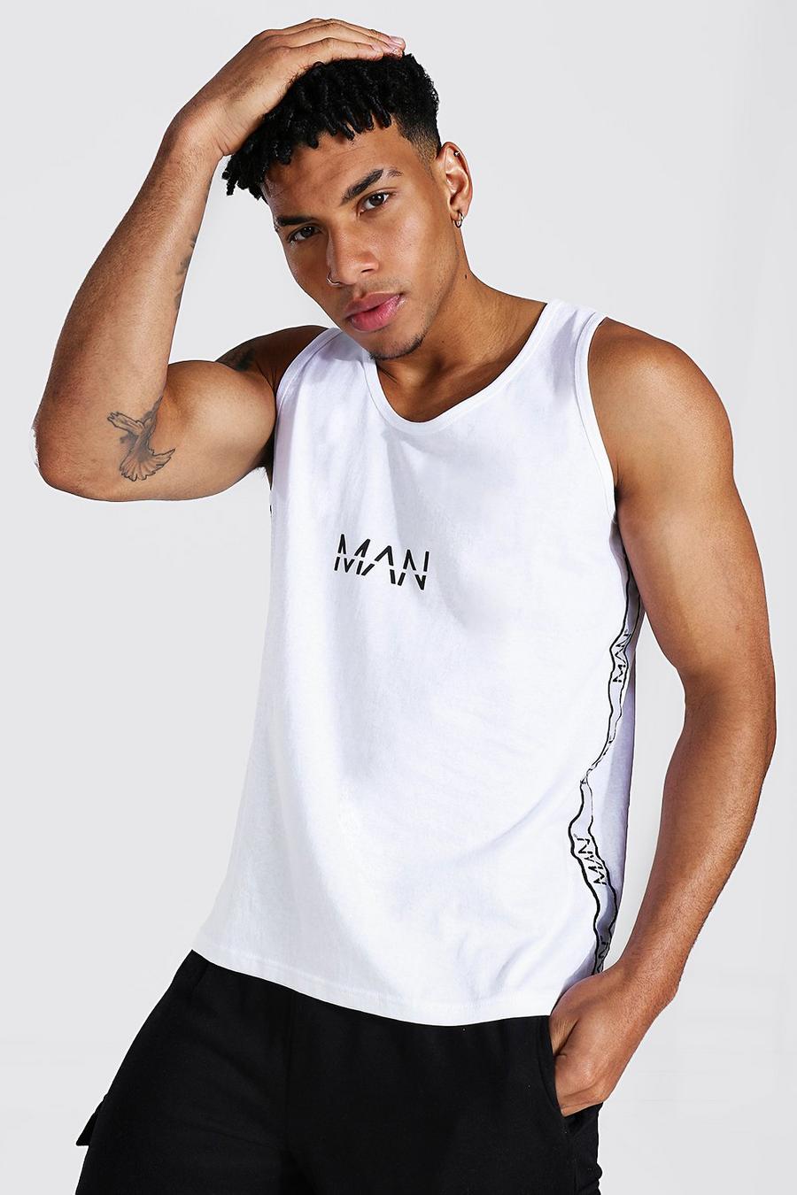 Camiseta de tirantes con cinta Original MAN, Blanco image number 1