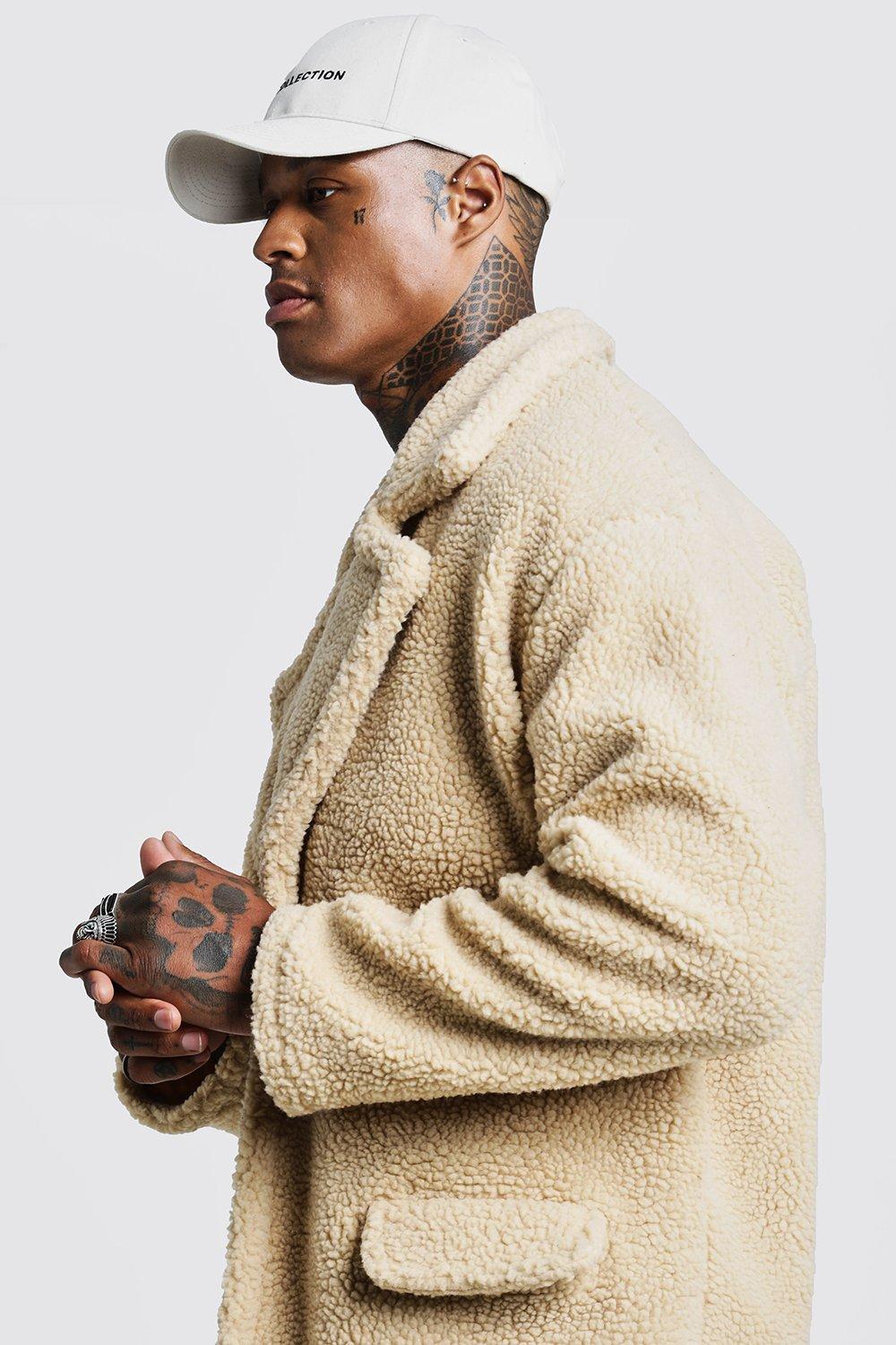 Longline borg teddy coat store