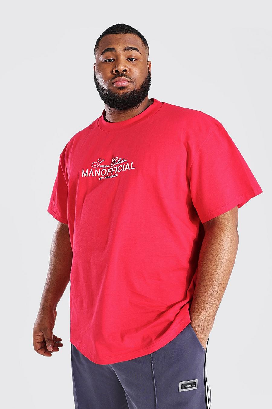 Red Plus - T-shirt med hög halsmudd och ledig passform image number 1
