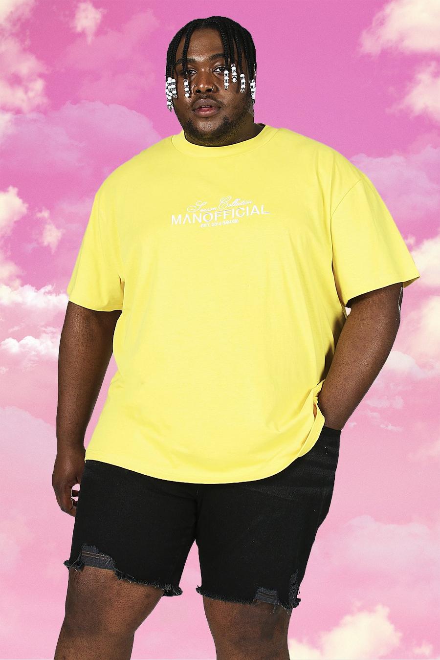 Yellow Plus - T-shirt med hög halsmudd och ledig passform image number 1