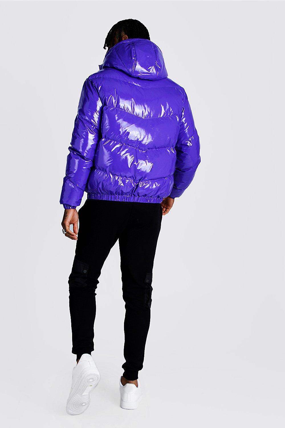 purple shiny jacket