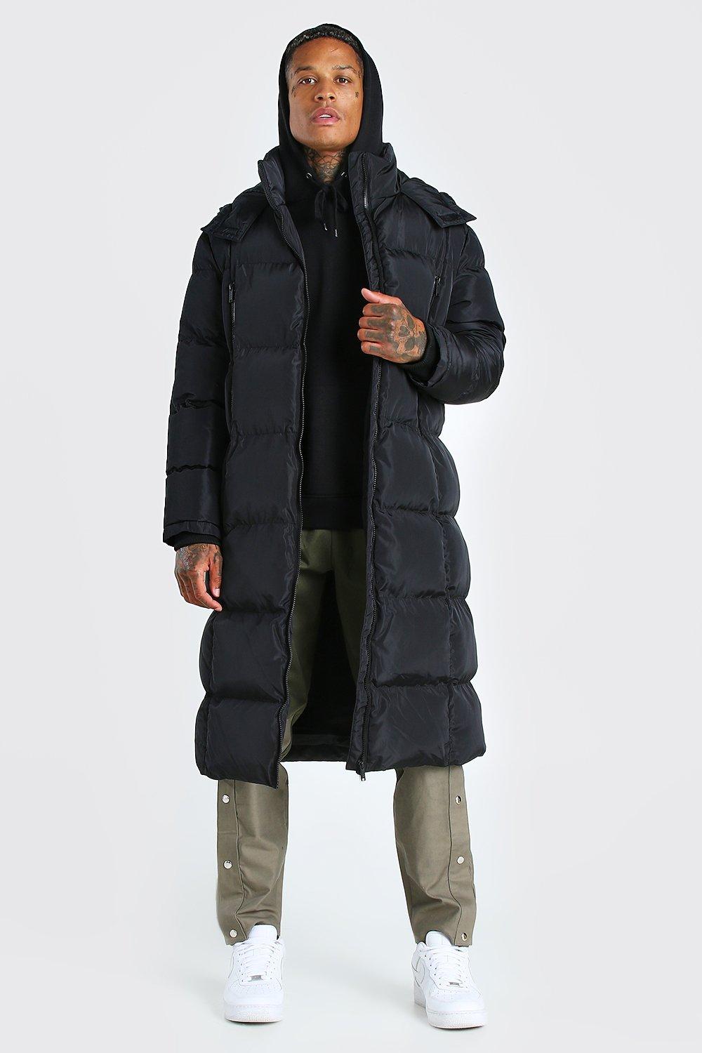 longline duvet puffer with zips