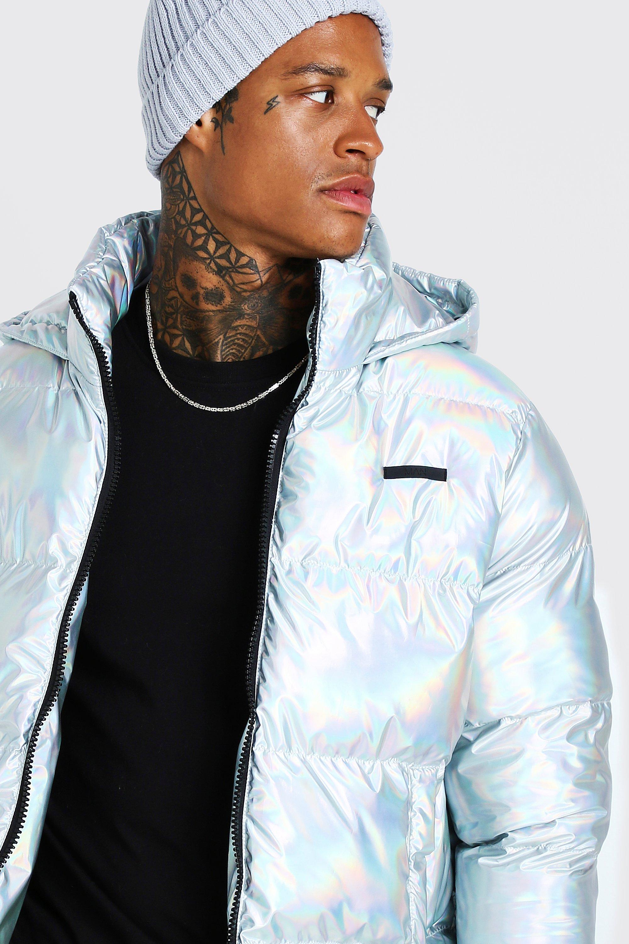 Metallic Puffer Jacket boohoo UK