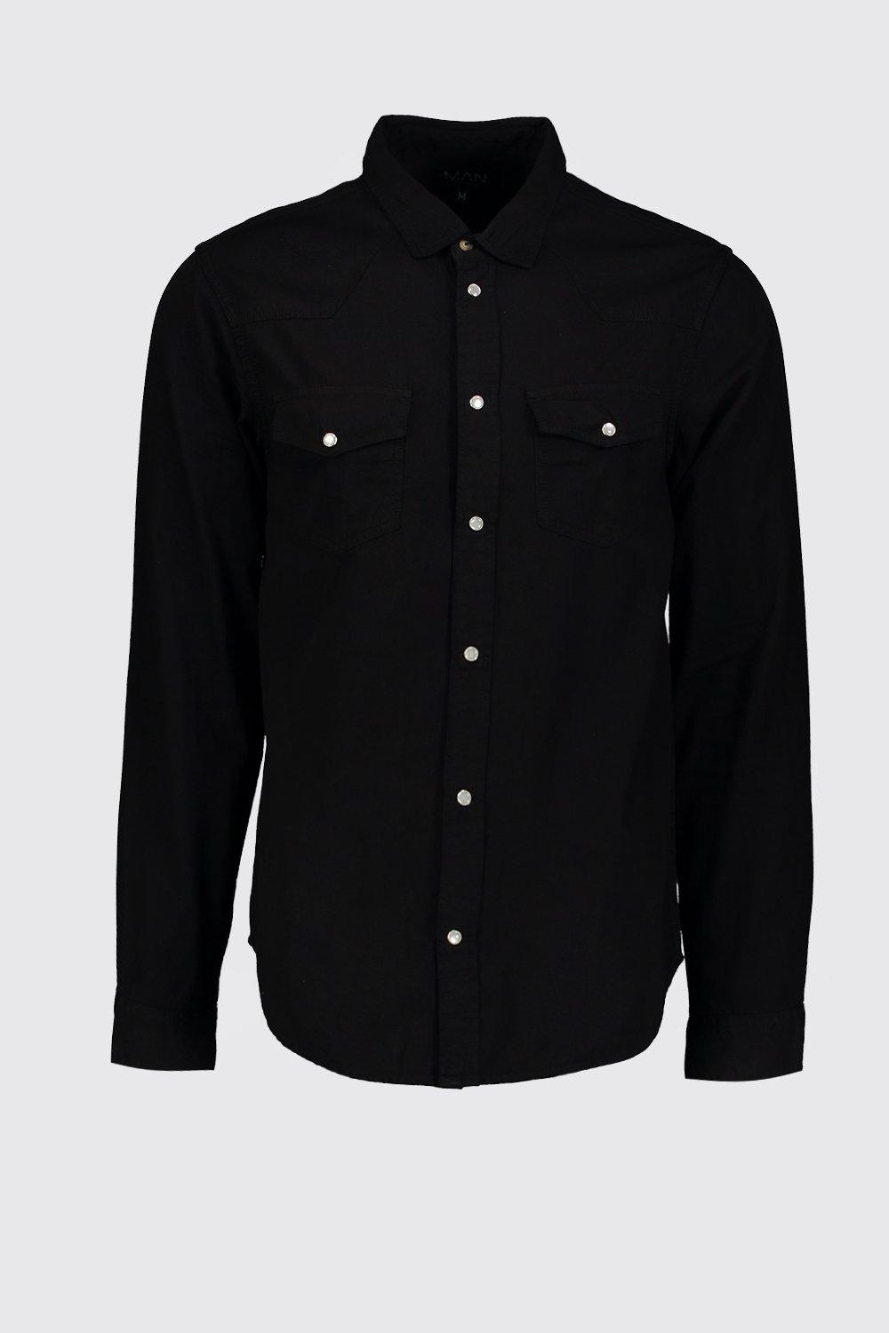 black denim western shirt