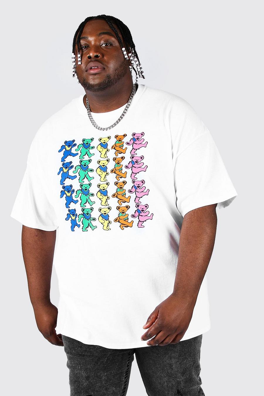 Plus Size Lizenz-T-Shirt mit Grateful Dead-Print, Weiß image number 1