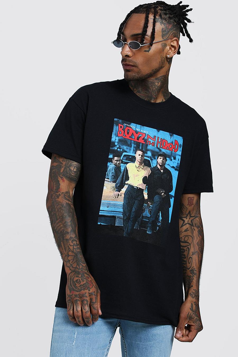 T-shirt oversize à capuche Boyz In The Hood Officiel, Noir image number 1