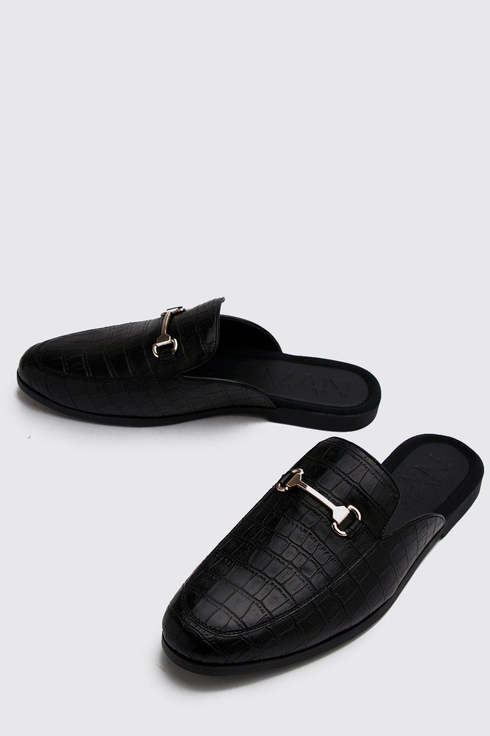 Croc effect best sale leather loafers