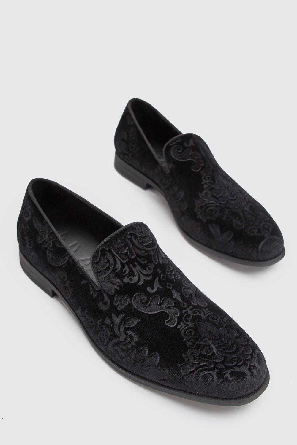 black velvet evening shoes