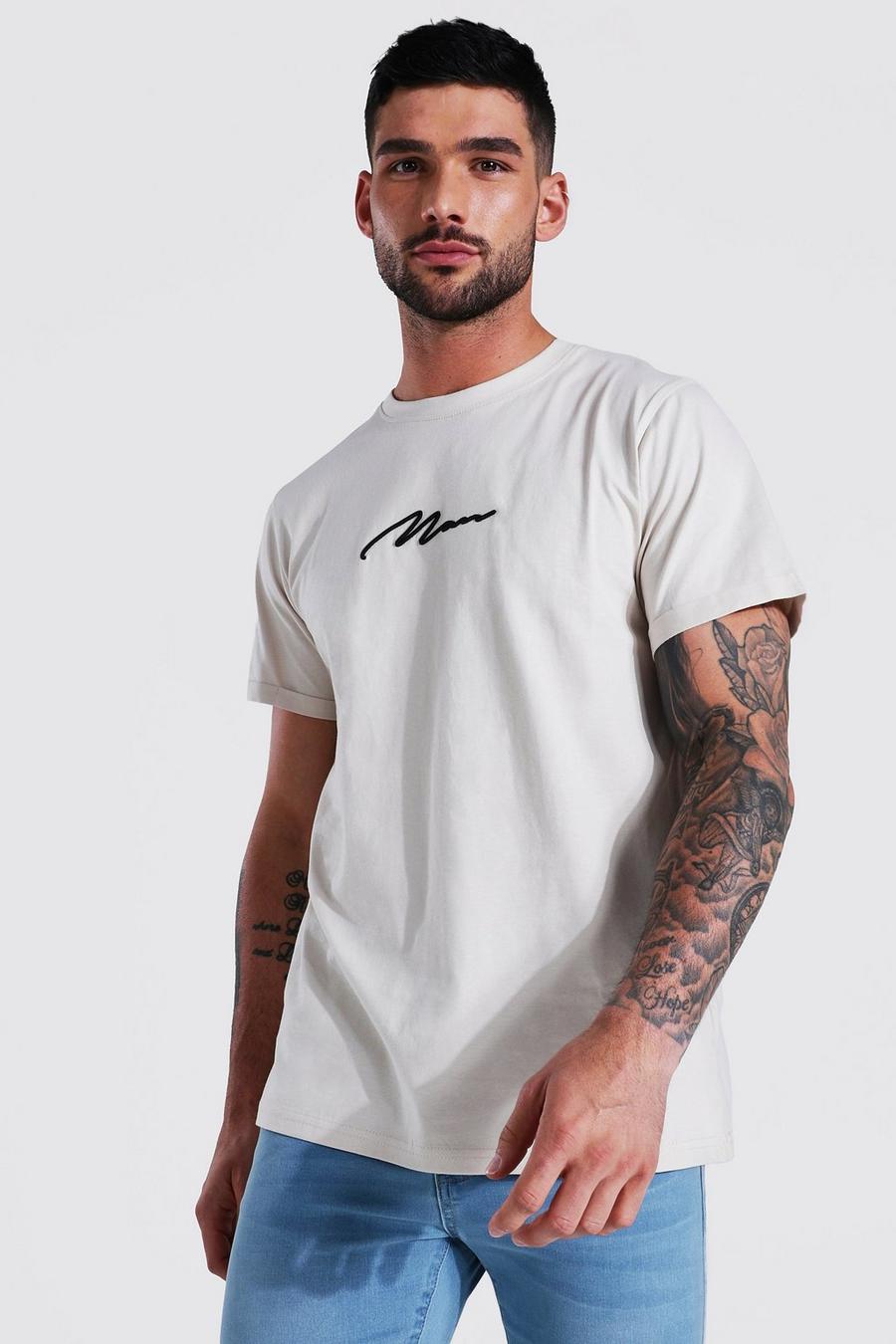 Pumice stone Man Signature Roll Sleeve T-shirt image number 1
