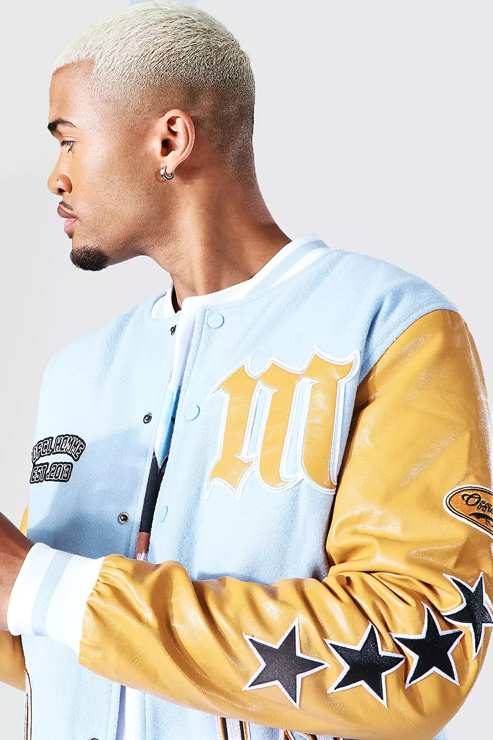 Light blue Palm Springs Varsity Bomber alternative image