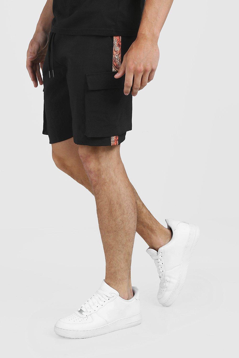 boohooman cargo shorts