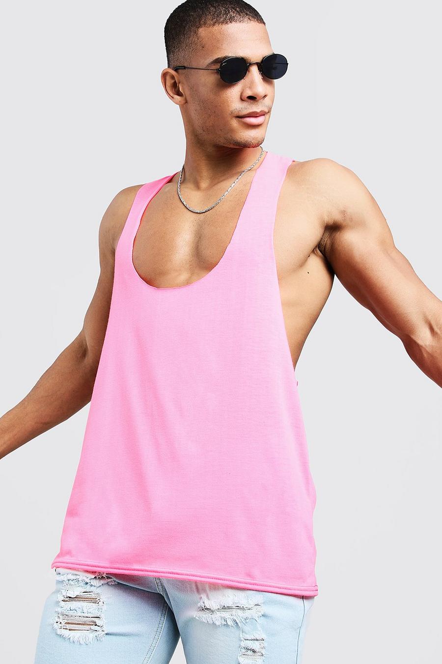 Neon-pink Neon Pink Extreme Racer Back Tank Top image number 1
