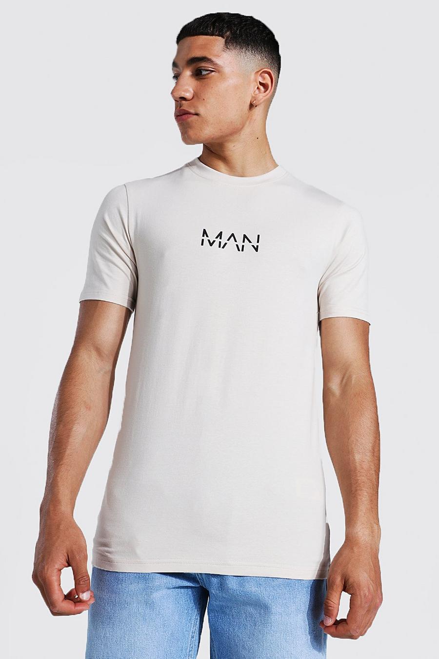 Camiseta MAN Original ajustada al músculo, Pumice stone image number 1