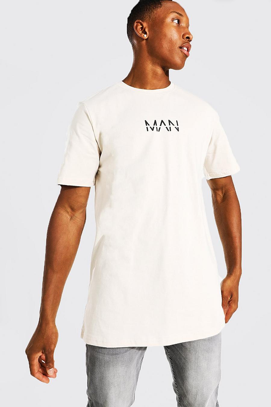 T-shirt long - MAN, Pumice stone image number 1