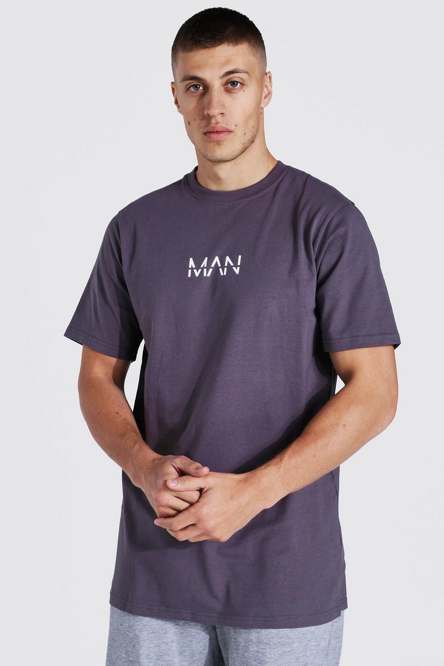 Charcoal Original Man Longline T-shirt image number 1