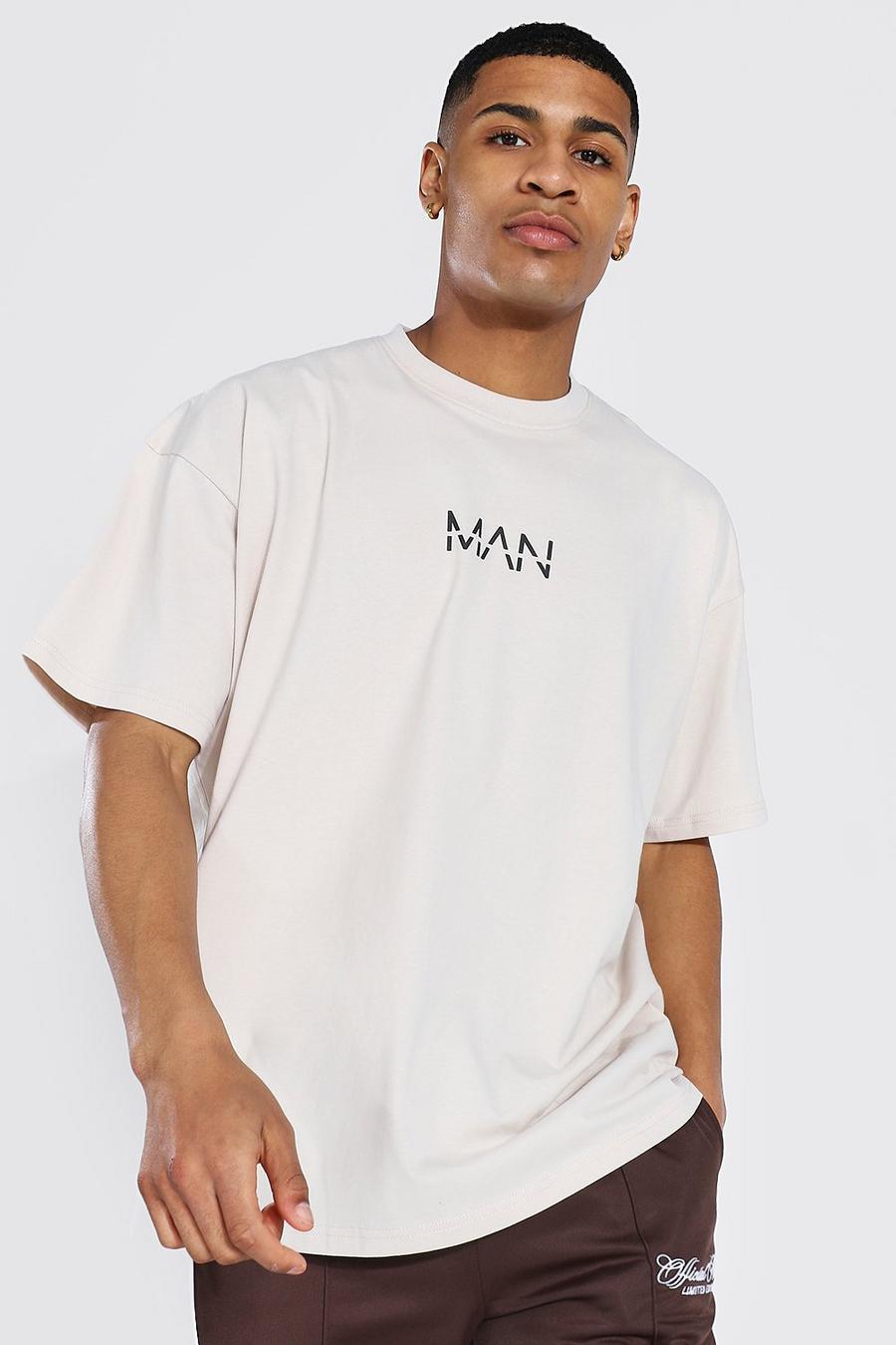 Camiseta oversize MAN Original, Pumice stone image number 1