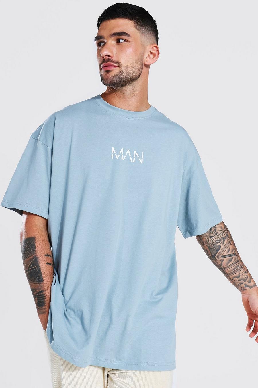 Camiseta ancha Original Man, Azul antiguo image number 1