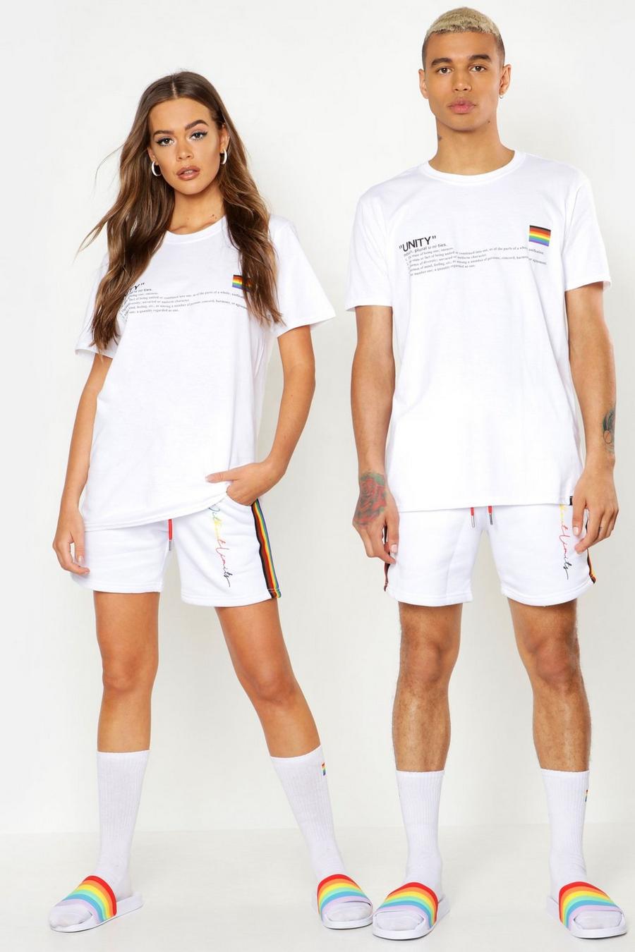 T-shirt coupe ample à imprimé Unity Pride, Blanc image number 1