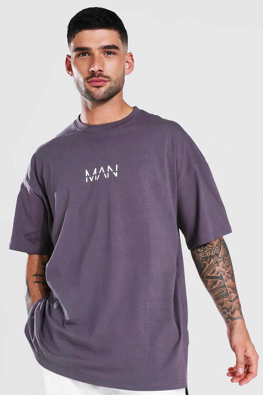 Oversize Oriignal Man T-Shirt, Charcoal image number 1