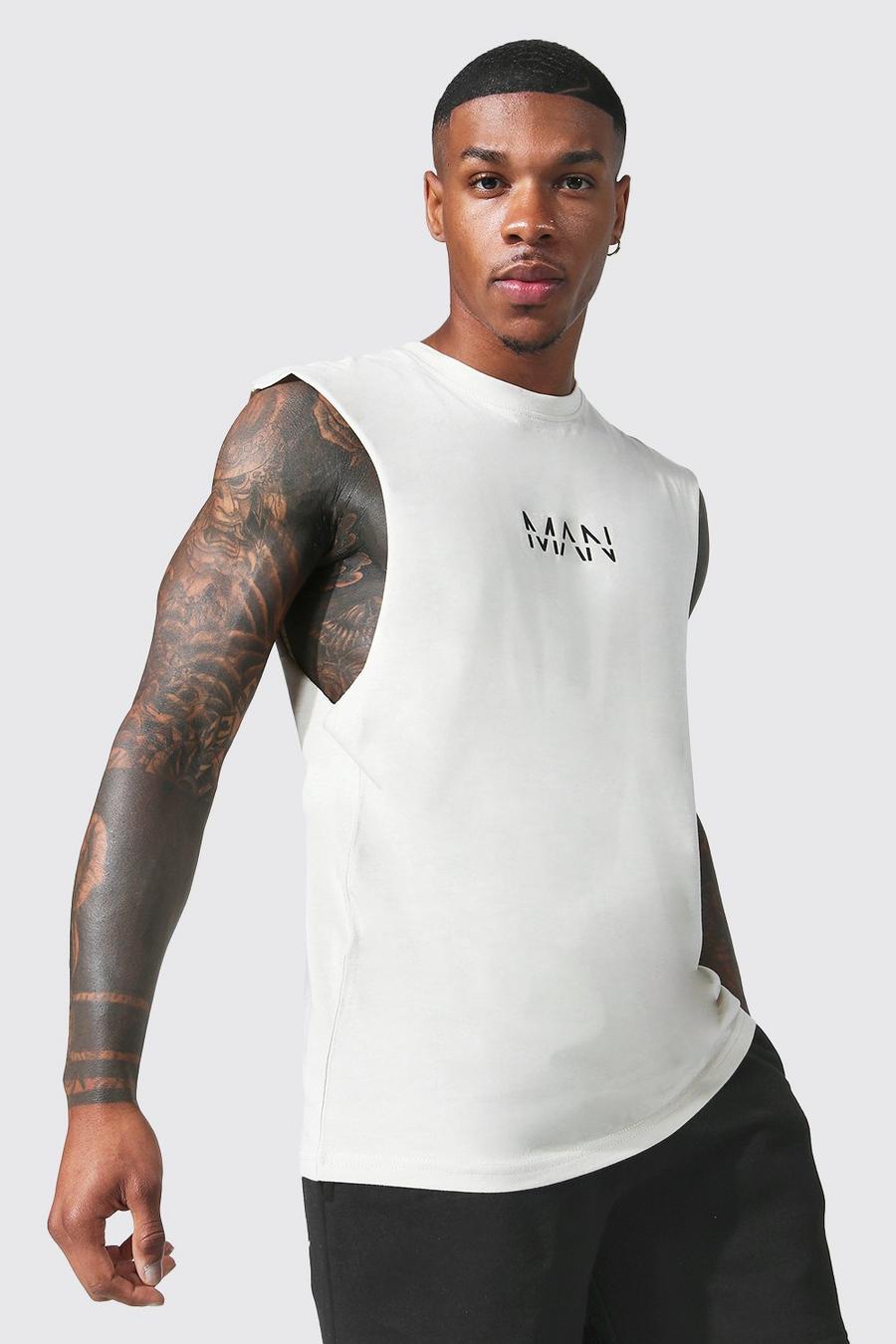 Camiseta de tirantes con sisa caída Original MAN, Piedra pómez image number 1