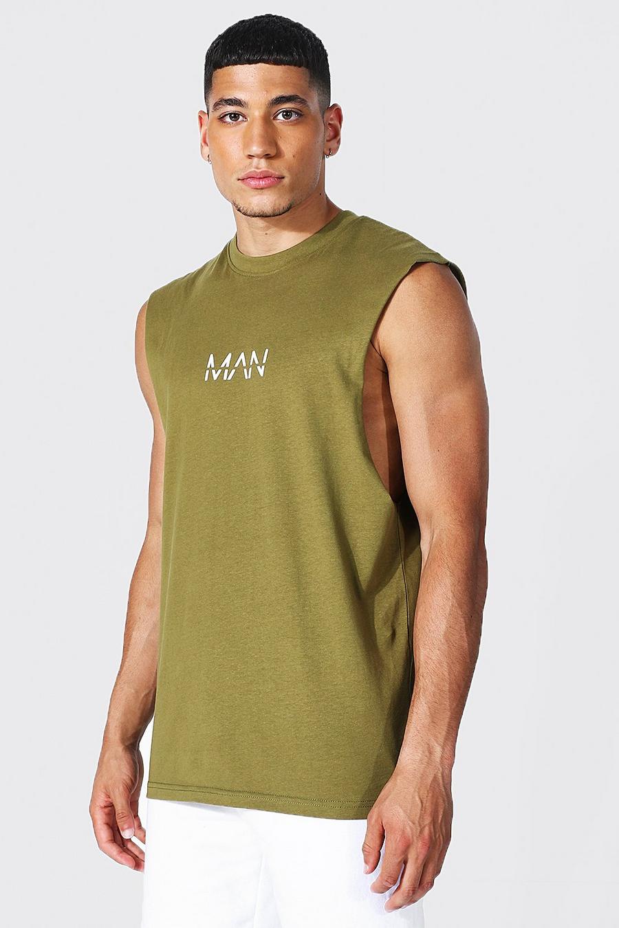 Khaki Original Man Drop Armhole Tank image number 1