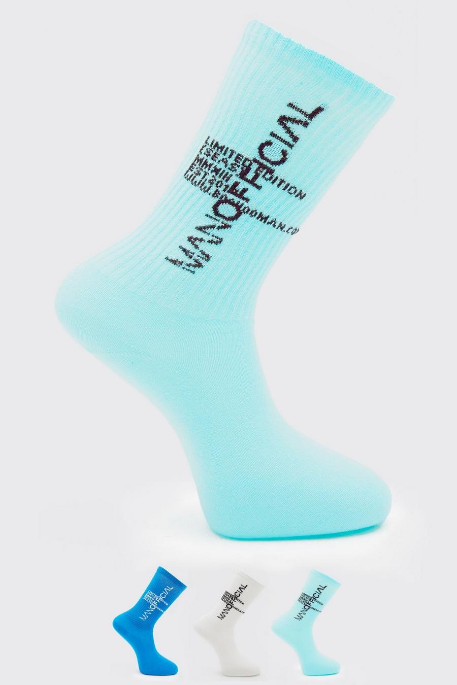 MAN Official Socken, 3er-Pack, Mehrfarbig image number 1