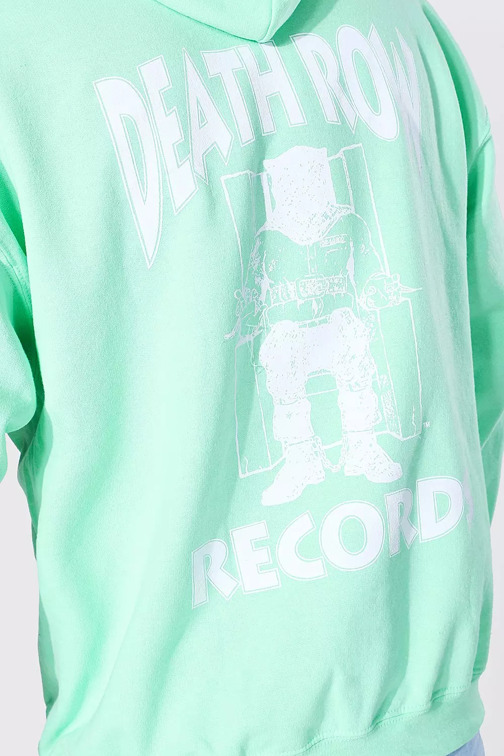 Mint Oversized Death Row Front & Back Print Hoodie alternative image