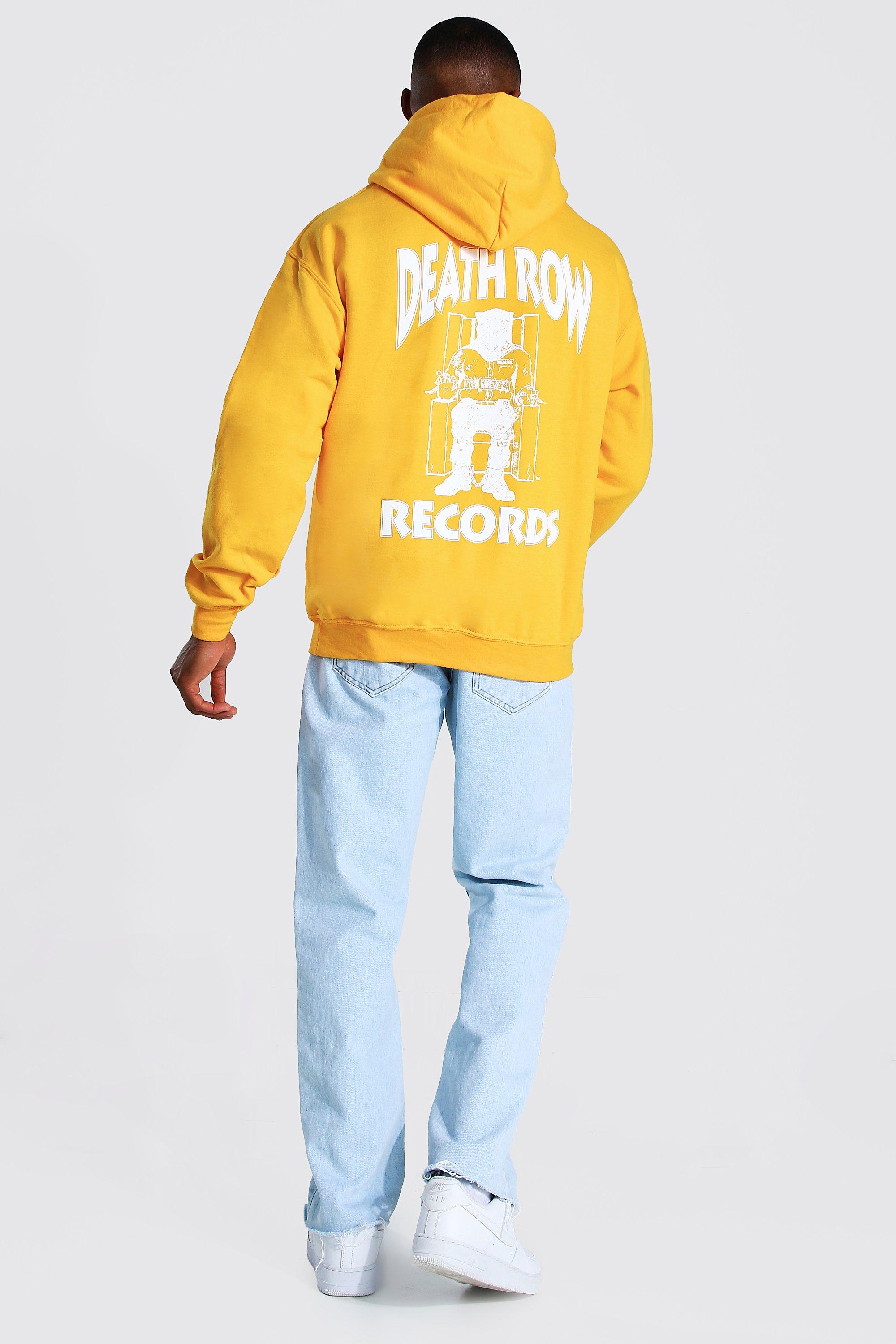 Oversized Death Row Front Back Print Hoodie