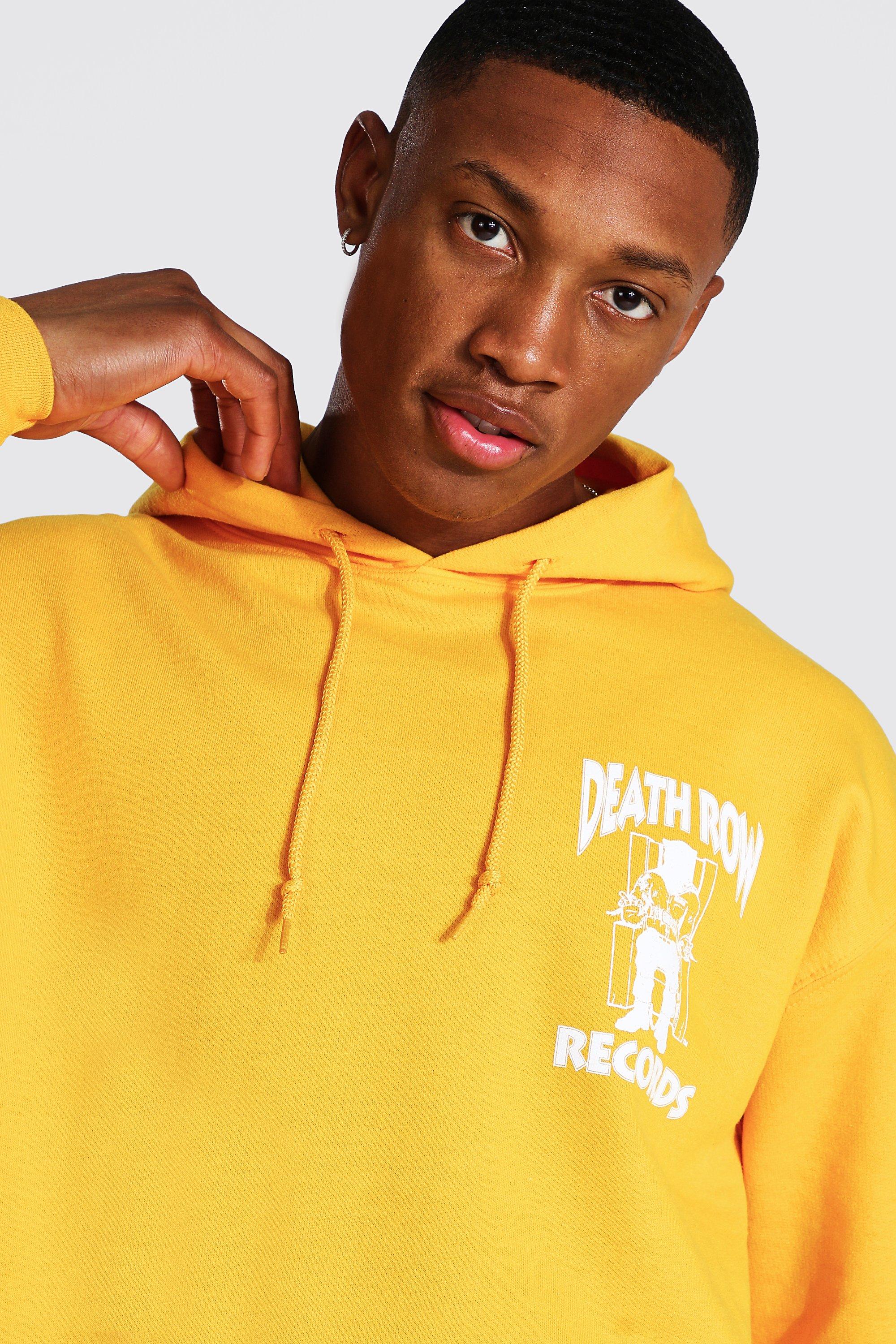 Hoodie in bergr e mit Death Row Print auf Vorder und R ckseite