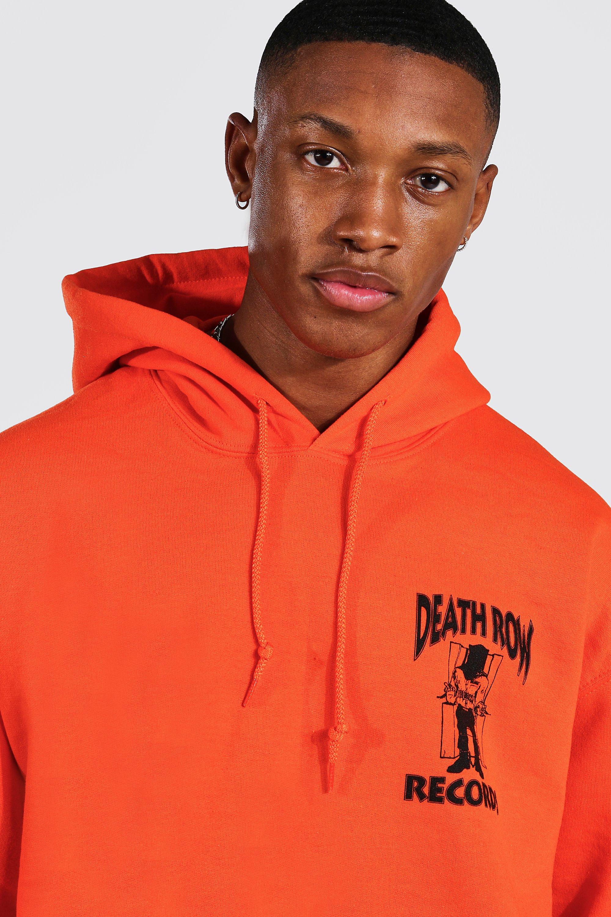 Oversized Death Row Front Back Print Hoodie