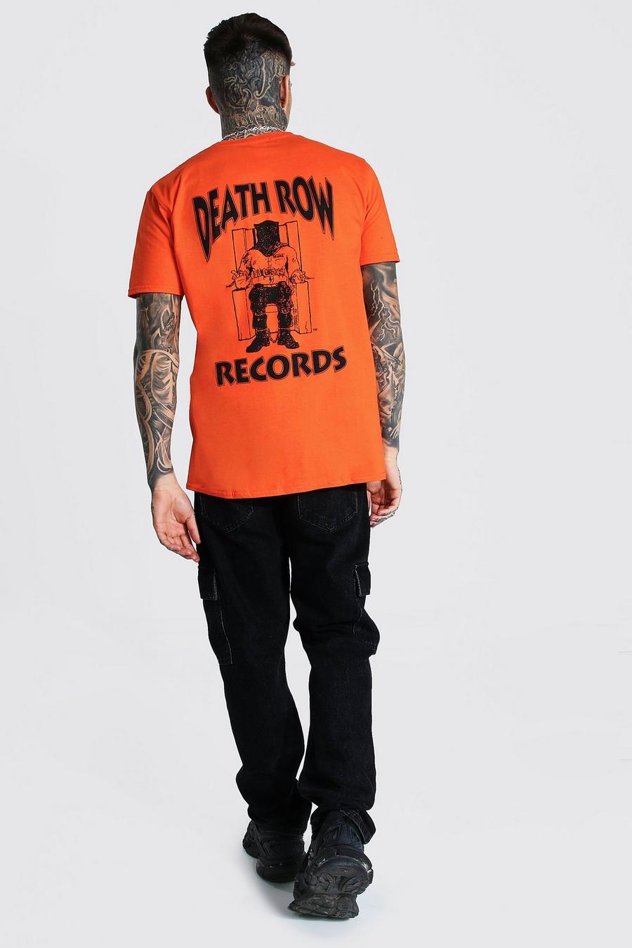 T-shirt oversize à imprimé Death Row, Orange image number 1