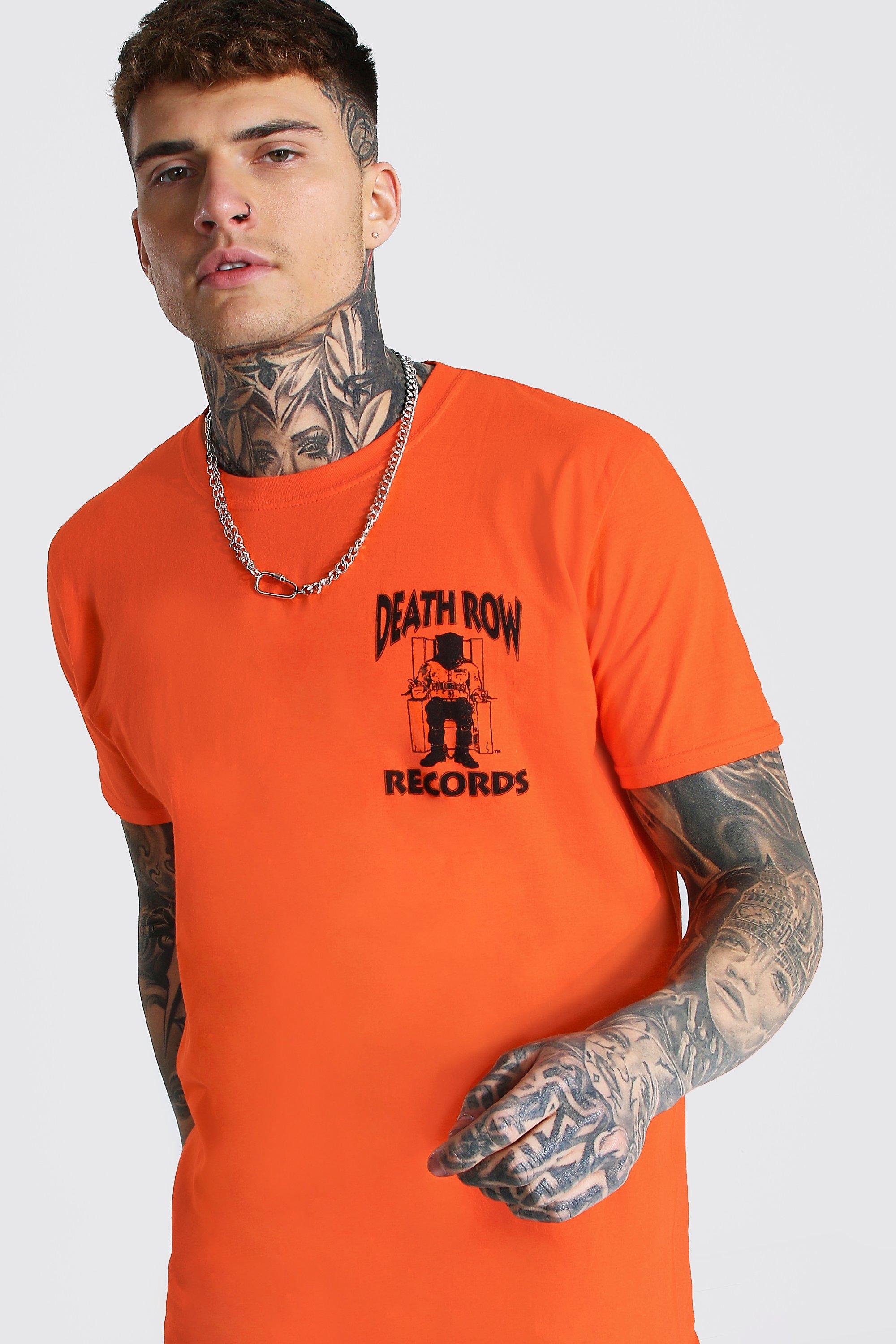 Death row records shirt hot sale orange