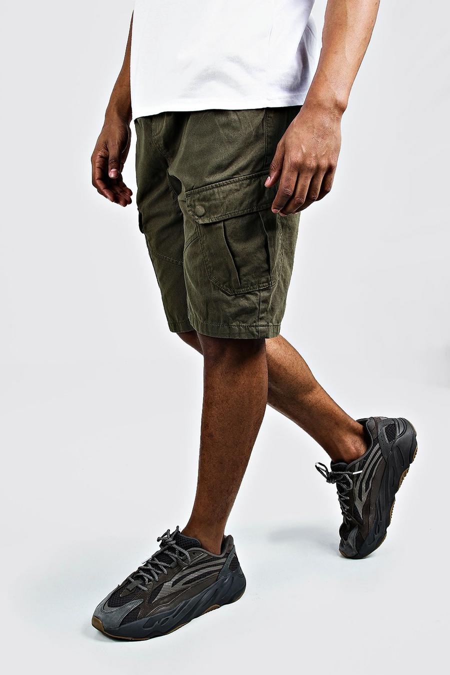 Pantalones cortos cargo con detalle de pieza y cintura con cordón image number 1