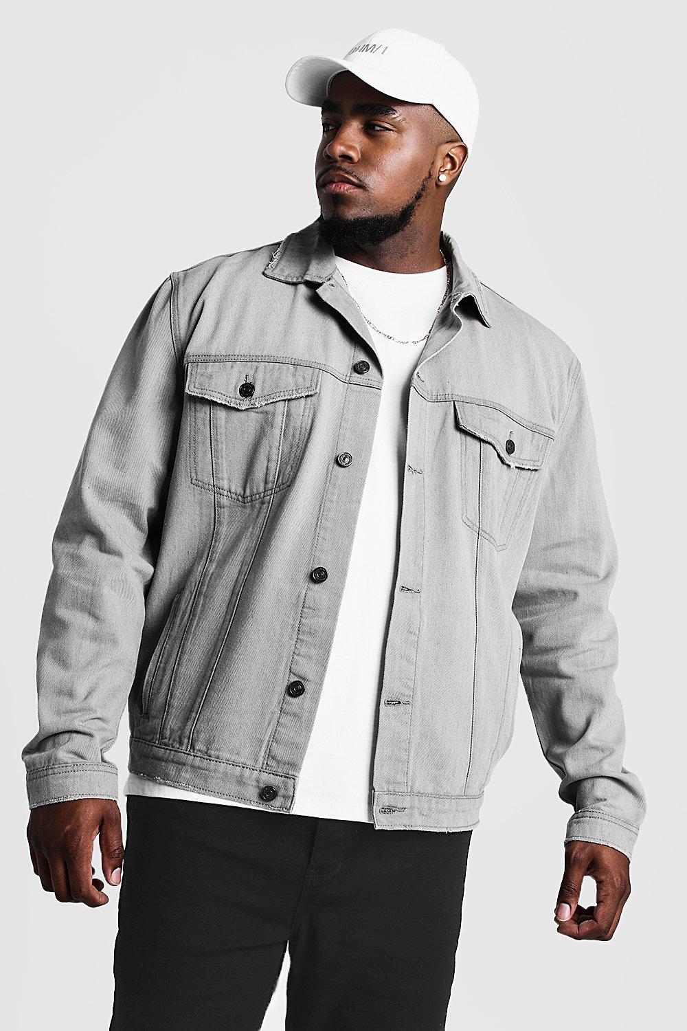 big & tall denim coats & jackets