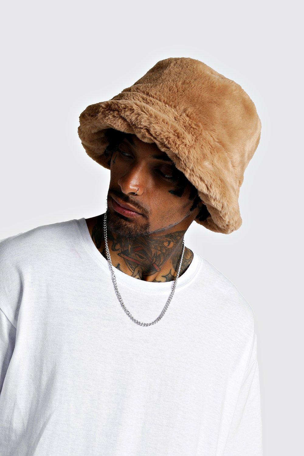 mens fuzzy bucket hat